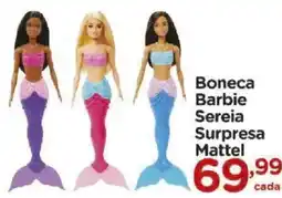 Carrefour Boneca barbie sereia surpresa mattel oferta