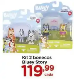 Carrefour Kit 2 bonecos Bluey Story oferta