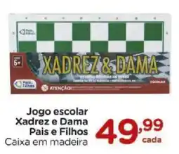 Carrefour Jogo escolar Xadrez e Dama Pais e Filhos oferta