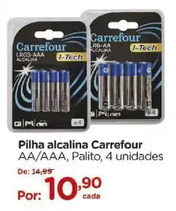 Carrefour Pilha alcalina Carrefour AA/AAA, Palito oferta