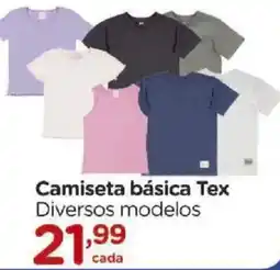 Carrefour Camiseta básica Tex Diversos modelos oferta