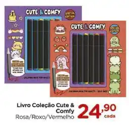 Carrefour Livro Coleção Cute & Comfy Rosa/Roxo/Vermelho oferta