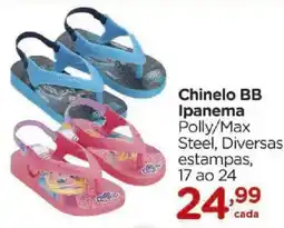 Carrefour Chinelo bb ipanema polly/max steel, diversas estampas oferta
