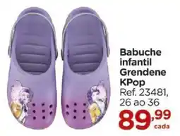 Carrefour Babuche infantil Grendene KPop oferta