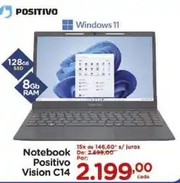 Carrefour Notebook Positivo Vision C14 oferta