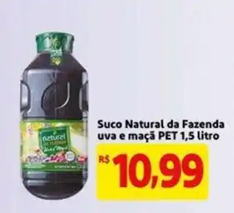 Suco Natural da Fazenda uva e Maca Pet 1.5L