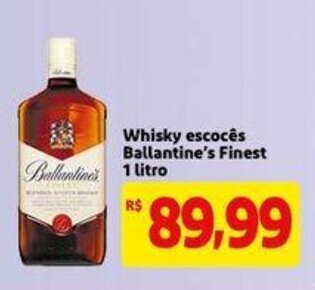 Mercado Extra Whisky escoes Ballantine's Finest 1L oferta