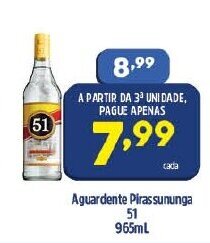 Arena Atacado Aguardente Pirassununga 51 965ml oferta