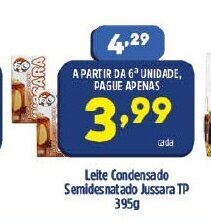 Arena Atacado Leite Condensado Semidesnatado Jussara TP 395g oferta
