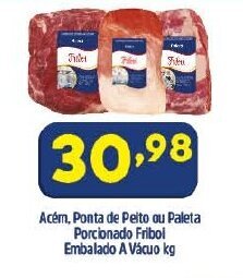 Arena Atacado Acem, Ponta de Peito ou Paleta Porcionado Friboi Embalado a vacuo 1kg oferta