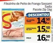 Tenda Atacado Sadia - filezinho de peito de frango sassami oferta