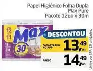 Tenda Atacado Max pure - papel higiênico folha dupla oferta