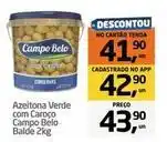 Tenda Atacado Campo belo - azeitona verde com caroço balde 2kg oferta