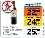Tenda Atacado Concha y toro - vinho chileno reservado oferta