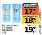 Tenda Atacado Secret - desodorante em gel oferta