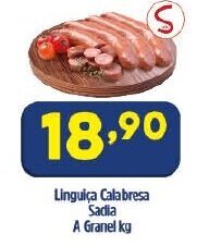 Arena Atacado Linguica Calabresa Sadia a granel 1kg oferta