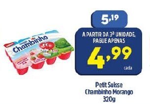 Petit Suisse Chambinho Morango 320g