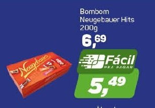 Arena Atacado Bombom Neugebauer Hits 200g oferta