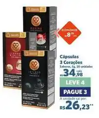 Sam's Club 3 corações - cápsulas oferta