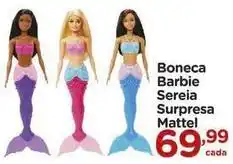 Carrefour Mattel - boneca barbie sereia surpresa oferta