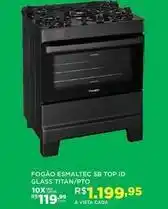 DB Supermercados Esmaltec - fogao 5b top id glass titan oferta