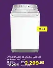 DB Supermercados Panasonic - lavadora de roupa na fbwa bco oferta