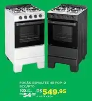 DB Supermercados Esmaltec - fogao 4b pop id bco/pto oferta