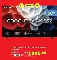DB Supermercados Smart - tv 50 semp smart google 50s62 4k uhd oferta