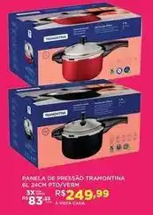 DB Supermercados Tramontina - panela de pressão 6l 24cm pto/verm oferta