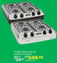 DB Supermercados Esmaltec - fogao 4b laguna pto/bco oferta