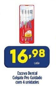 Arena Atacado Escova Dental Colgate Pro Cuidado com 4 unidades oferta