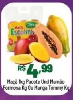 Supermercados Goes Maçã 1kg Pacote Und Mamão Formosa Kg Ou Manga Tommy Kg oferta