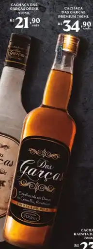 Bahamas Supermercados Cachaça das garças premium oferta