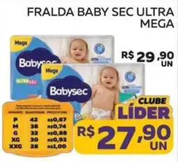Lider Atacadista Fralda baby sec ultra mega oferta