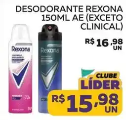 Lider Atacadista Desodorante rexona 150ml ae (exceto clinical) oferta