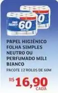 Assaí Atacadista Mili bianco - papel higiênico folha simples neutro ou perfumado oferta