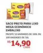 Assaí Atacadista Embalixo - saco preto para lixo mega econômico oferta