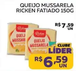 Lider Atacadista Queijo mussarela ricken fatiado oferta
