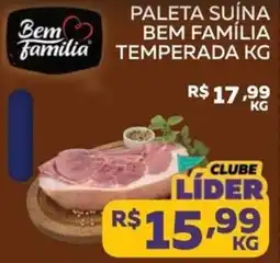 Lider Atacadista Paleta suína bem família temperada oferta