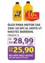 Assaí Atacadista Bardahl - oleo para motor sae 20w-50 api sl moto 4t maxtec oferta