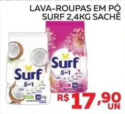 Lider Atacadista Lava-roupas em pó surf 2,4kg sachê oferta