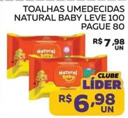 Lider Atacadista toalhas umedecidas natural baby oferta