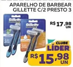 Lider Atacadista Aparelho de barbear gillette c/2 presto 3 oferta