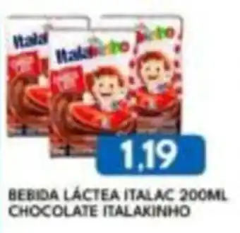 Bebida láctea italac chocolate italakinho