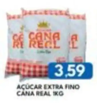 Açúcar extra fino cana real