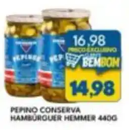 Rancho Bom Supermercados Pepino conserva hamburguer hemmer oferta