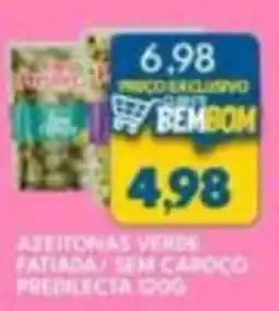 Rancho Bom Supermercados azeitonas verde fatiada/ sem caroco oferta