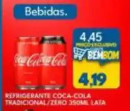 Rancho Bom Supermercados refrigerante coca-cola tradicional/zero oferta