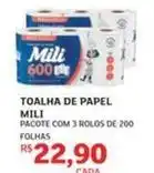 Assaí Atacadista Mili - toalha de papel oferta