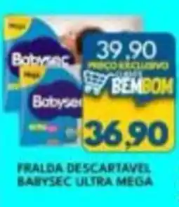 Rancho Bom Supermercados Fralda descartavel babysec ultra mega oferta